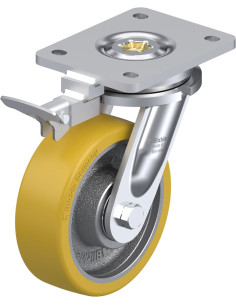 LO-GTH 150K-RI4 poliuretano ratukas su stabdžiais