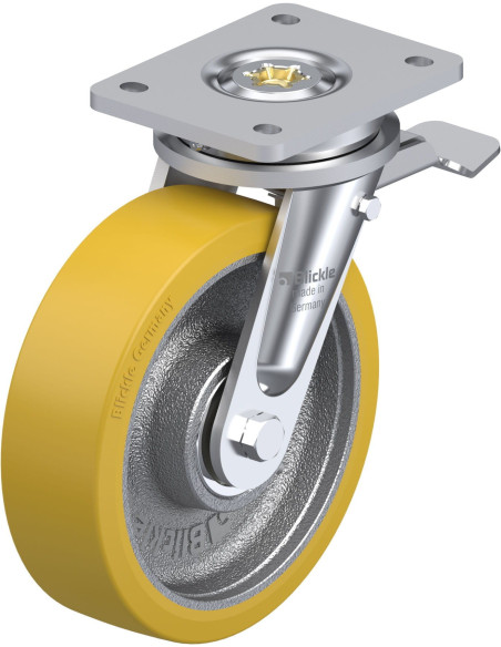 LO-GTH 201K-ST poliuretano pasukamas ratukas su stabdžiais