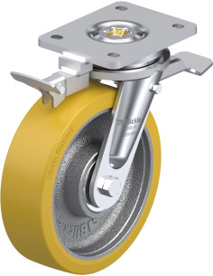 Pasukamas poliuretano ratukas su stabdžiais LO-GTH