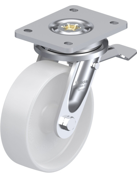 LO-PO 160G-ST sintetinis pasukamas ratukas su stabdžiais