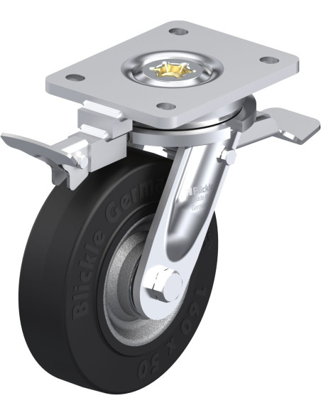 LO-SE 160K-ST-RI4 - 160 mm pasukamas ratukas su stabdžiais