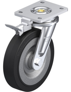 LO-SE 200K-RI4 pasukamas ratukas su stabdžiais, 200 mm