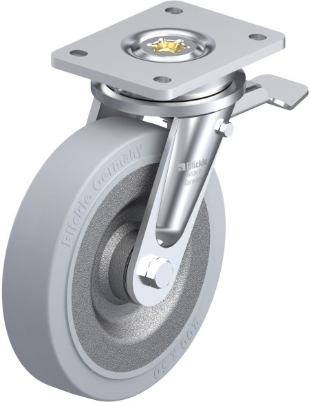 LO-SE 200K-ST-SG pasukamas ratukas su stabdžiais, 200 mm