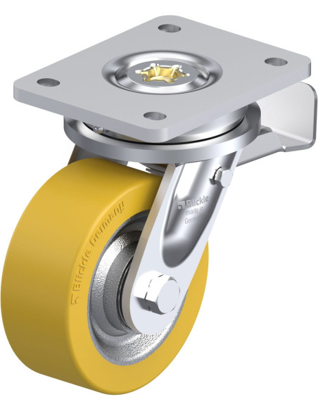 LO-SETH 125K-ST poliuretano ratukas su stabdžiais