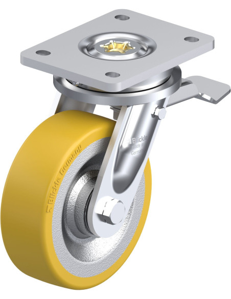 LO-SETH 150K-ST pasukamas poliuretano ratukas su stabdžiais