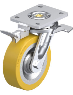 LO-SETH 160K-ST-RI4 - Poliuretano pasukamas ratukas su