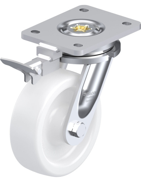 LO-SPO 150G-RI4: Sintetinis pasukamas ratukas su stabdžiais