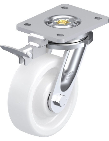 LO-SPO 150K-RI4 sintetinis pasukamas ratukas su stabdžiais