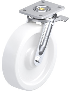 LO-SPO 250G-ST sintetinis pasukamas ratukas su stabdžiais