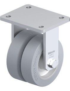 BOD-ALEV 125K-SG dvigubas fiksuotas ratukas su guma