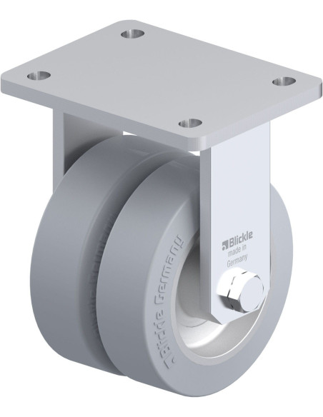 BOD-ALEV 125K-SG dvigubas fiksuotas ratukas su guma