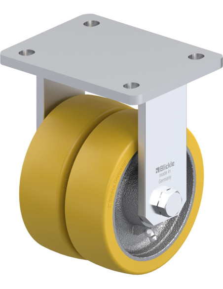 BOD-GTH 125K Poliuretano Dvigubas Fiksuotas Ratukas 125 mm