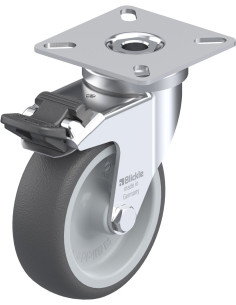 LPA-PATH 75G-FI poliuretano ratukas su stabdžiais, 75 mm