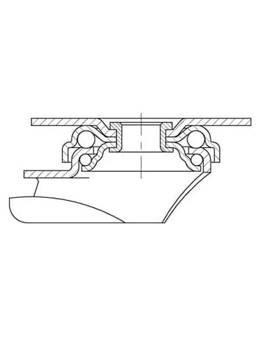 LPA-PATH 75KF poliuretano pasukamas ratukas 75 mm