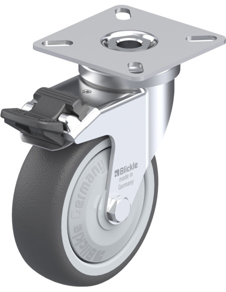 Pasukamas poliuretano ratukas su stabdžiais LPA-PATH 75KF-FI