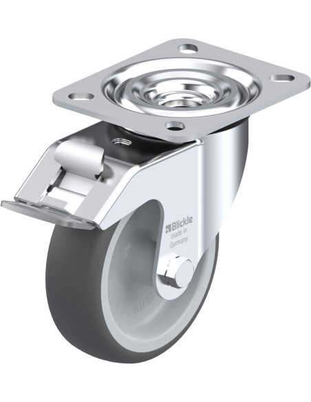 L-PATH 100G-FI poliuretano pasukamas ratukas su stabdžiais