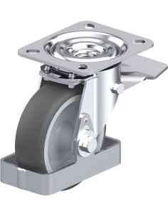 L-PATH 100G-ST-FS poliuretano ratukas su stabdžiais