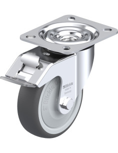 L-PATH 100KF-FI poliuretano pasukamas ratukas su stabdžiais