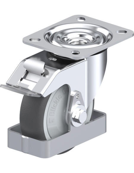 L-PATH 100KF-FI-FS poliuretano ratukas su stabdžiais