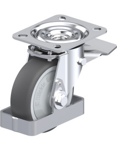 L-PATH 100KF-ST-FS poliuretano ratukas su stabdžiais