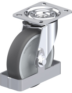 L-PATH 125G-FS poliuretano pasukamas ratukas 125 mm