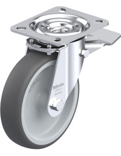 L-PATH 125G-ST poliuretano ratukas su stabdžiais