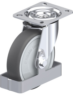 L-PATH 125KF-FS poliuretano pasukamas ratukas 125 mm