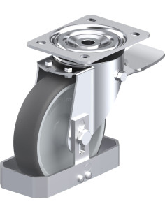 L-PATH 160G-ST-FS poliuretano ratukas su stabdžiais 160 mm