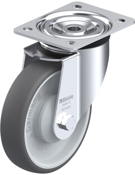 Pasukamas poliuretano ratukas L-PATH 160KA, 160 mm