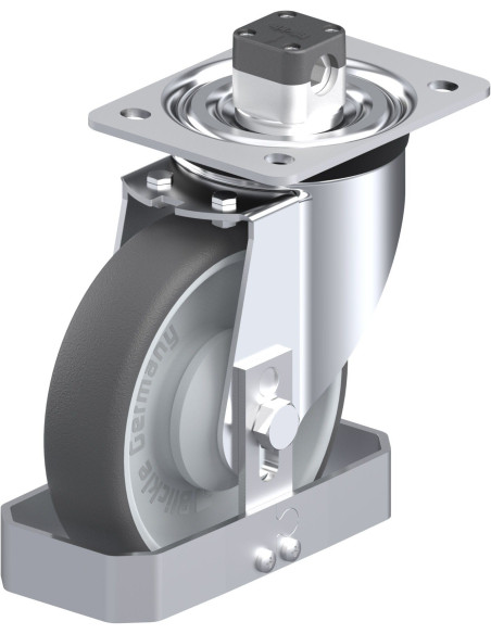 L-PATH 160KA-CS11-FS poliuretano ratukas su stabdžiais