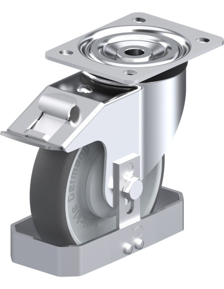 L-PATH 160KA-FI-FS poliuretano pasukamas ratukas su