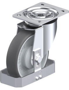 L-PATH 160KA-FS poliuretano pasukamas ratukas 160 mm