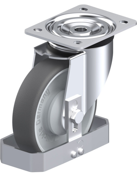 L-PATH 160KA-FS poliuretano pasukamas ratukas 160 mm