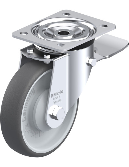 L-PATH 160KA-ST poliuretano ratukas su stabdžiais