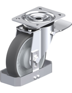 L-PATH 160KA-ST-FS poliuretano ratukas su stabdžiais