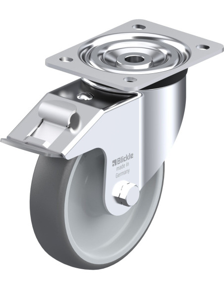 L-PATH 160R-FI poliuretano ratukas su stabdžiais