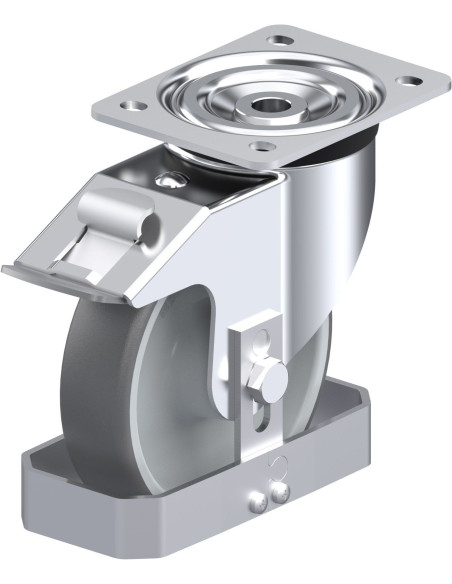 L-PATH 160R-FI-FS poliuretano ratukas su stabdžiais