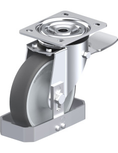 L-PATH 160R-ST-FS poliuretano ratukas su stabdžiais