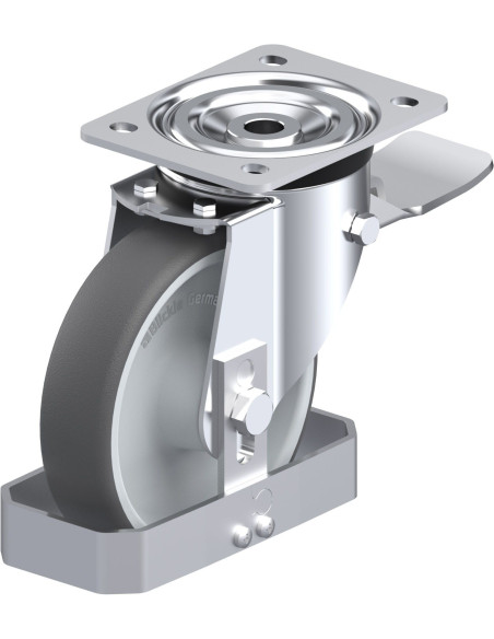 L-PATH 160R-ST-FS poliuretano ratukas su stabdžiais