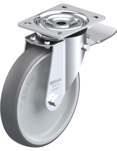 L-PATH 200G-ST poliuretano ratukas su stabdžiais