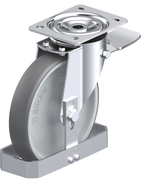 L-PATH 200G-ST-FS poliuretano ratukas su stabdžiais