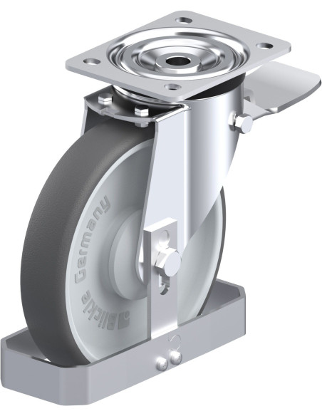 L-PATH 200KA-ST-FS poliuretano ratukas su stabdžiais