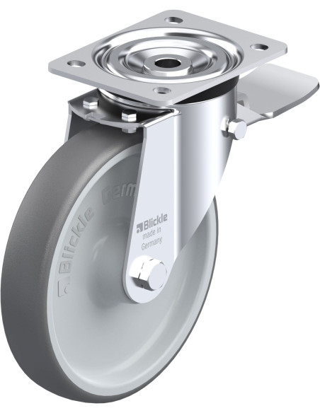 L-PATH 200R-ST poliuretano pasukamas ratukas su stabdžiais