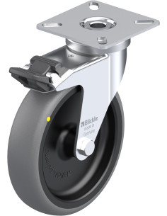 LPA-TPA 100G-FI-ELS pasukamas guminis ratukas su stabdžiais