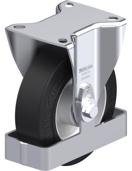 B-ALEV 125K-FS fiksuotas ratukas su guma 125 mm