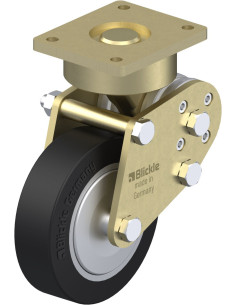 LPFE-ALEV 125K-FA spyruoklinis pasukamas ratukas su guma