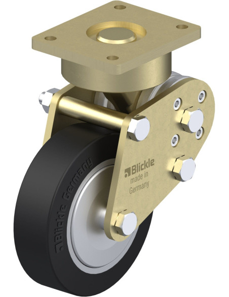 LPFE-ALEV 125K-FA spyruoklinis pasukamas ratukas su guma