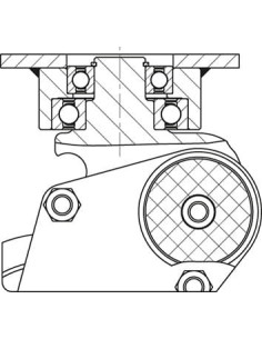 LPFE-ALTH 125K-AS-FA-CO spyruoklinis pasukamas ratukas su 2