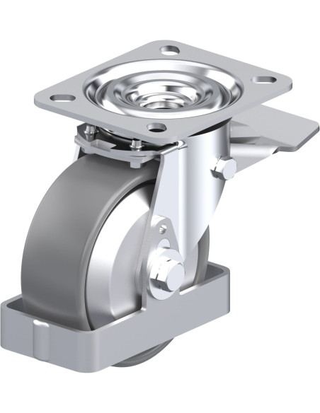 Antistatinis ratukas su stabdžiais L-PO 100G-ST-ELS-FA-FS