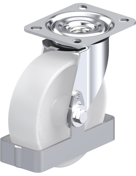 L-PO 125G-FS sintetinis pasukamas ratukas, 125 mm